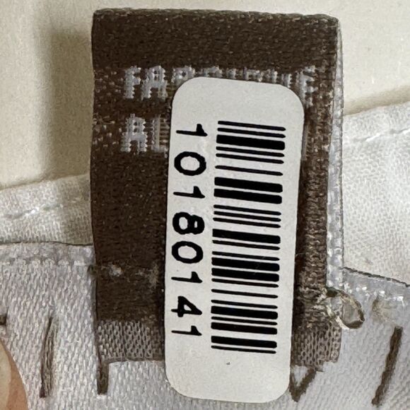 Lilla P Top Shirt Size L White Mixed Media Short Sleeve Split Neck Made in Peru - Picture 15 of 15